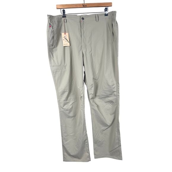 NWT Duck Camp Men Pants 2XL Tall Tan Hiking Camping Hunting Stretch Pants - Picture 1 of 9